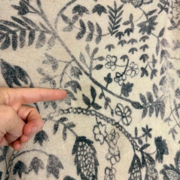 Anthropologie The Alani Cashmere Mock-neck Sweater Beige Floral Pilcro Small - Picture 6 of 16